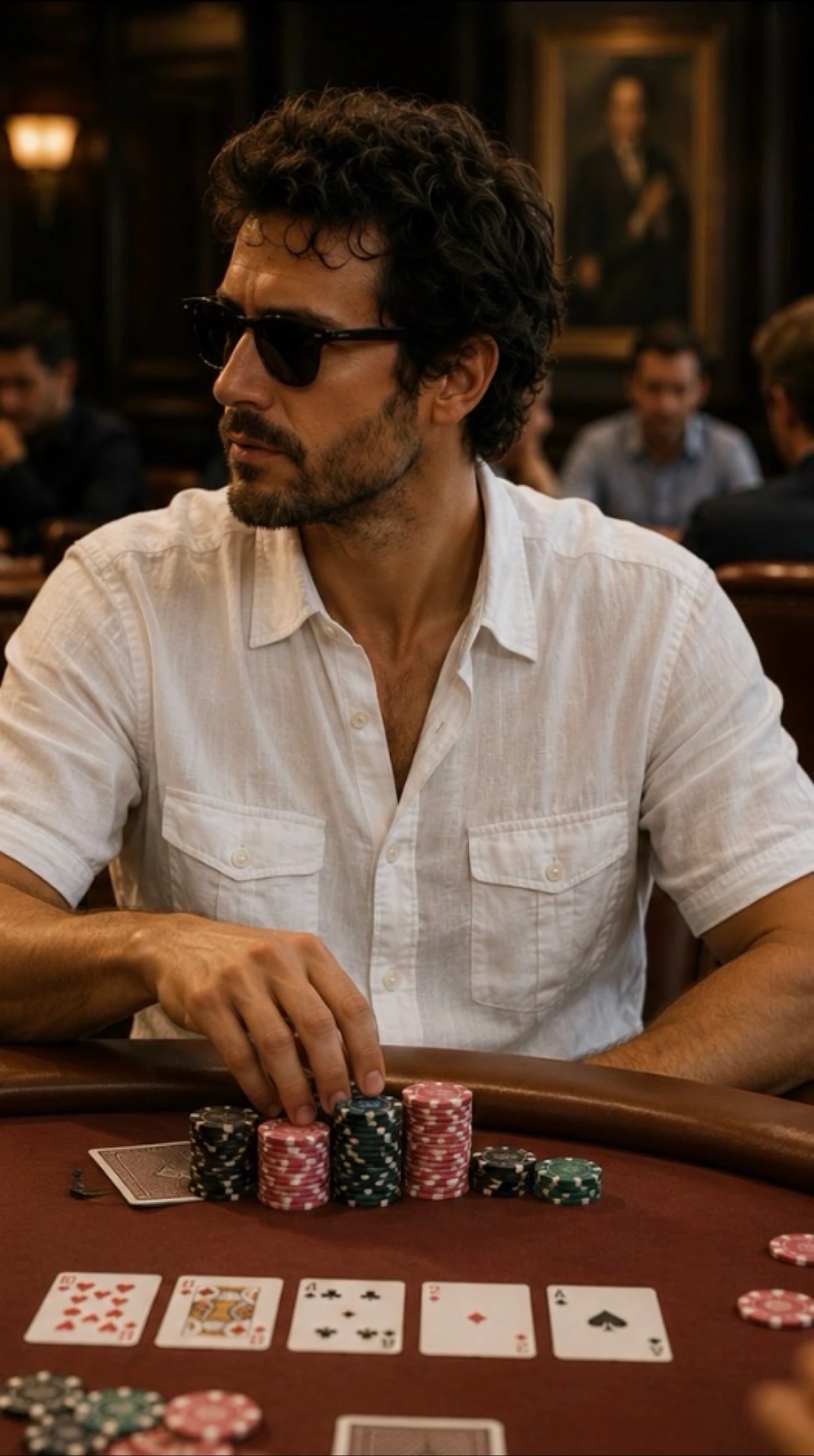 Sergio Vitti Chemise blanche en lin manches courtes T39/40 coupe classique